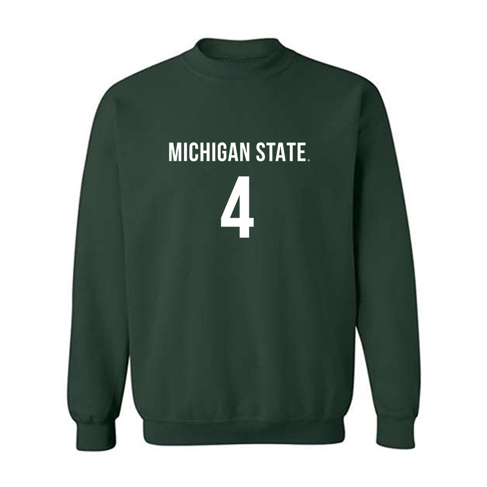 Michigan State - NCAA Women's Volleyball : Madi Andrews - Replica Shersey Crewneck Sweatshirt-0