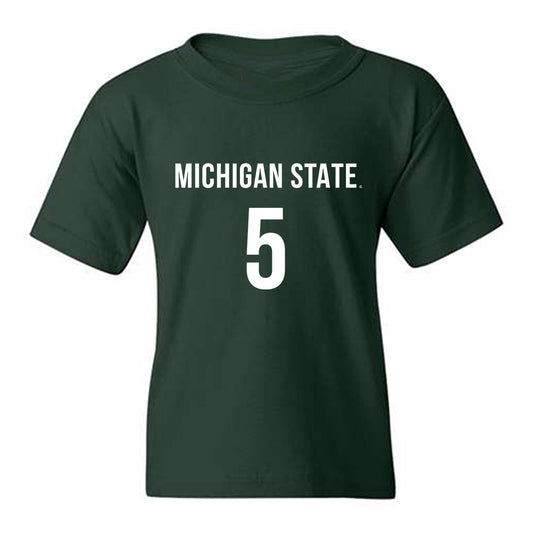 Michigan State - NCAA Women's Volleyball : Makya Clayton - Replica Shersey Youth T-Shirt-0