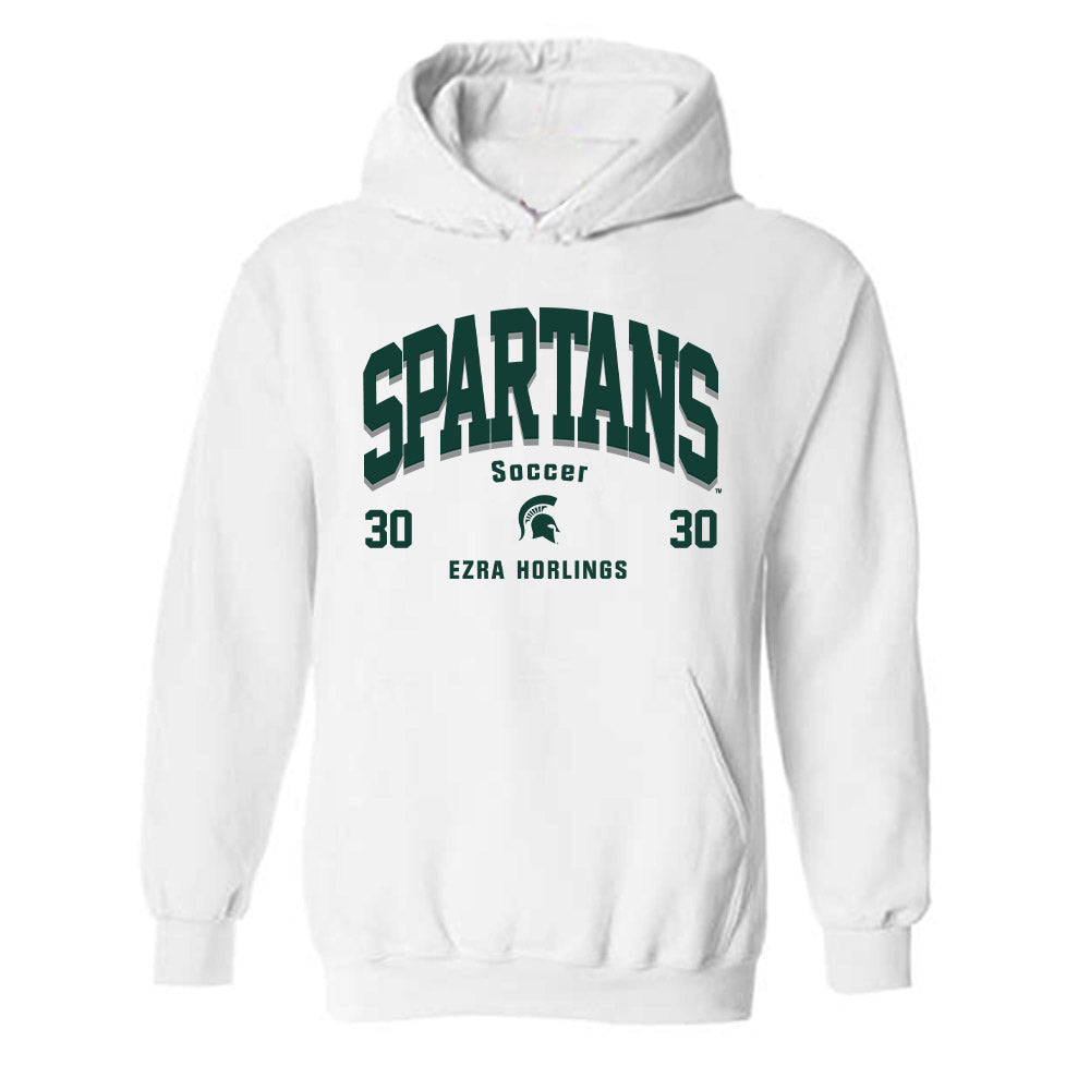 Michigan State - NCAA Men's Soccer : Ezra Horlings - Classic Fashion Shersey Hooded Sweatshirt-0