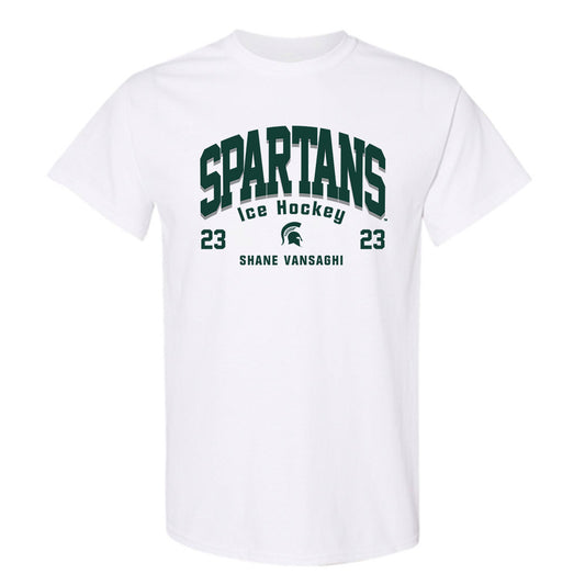 Michigan State - NCAA Men's Ice Hockey : Shane Vansaghi - Classic Fashion Shersey T-Shirt-0