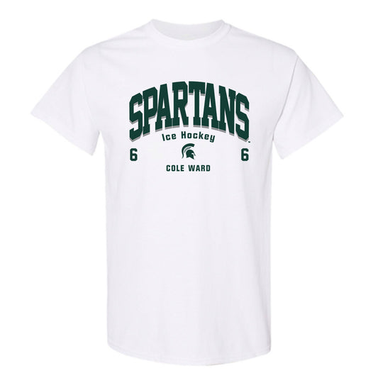 Michigan State - NCAA Men's Ice Hockey : Cole Ward - Classic Fashion Shersey T-Shirt-0