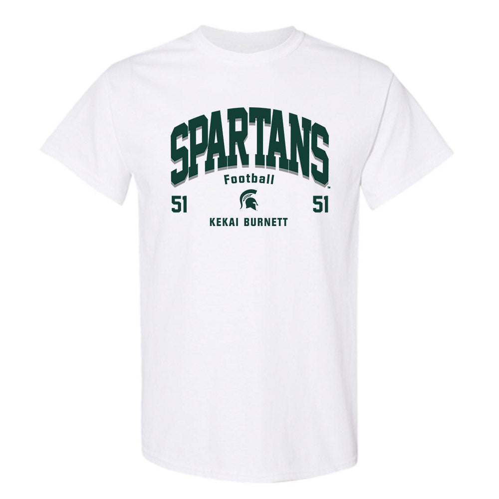 Michigan State - NCAA Football : Kekai Burnett - Classic Fashion Shersey T-Shirt-0