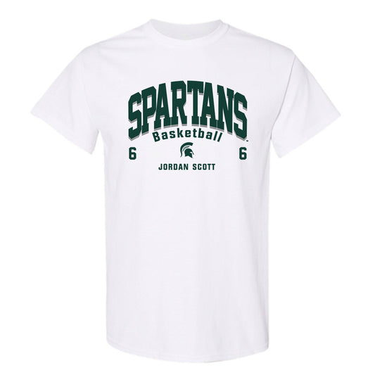 Michigan State - NCAA Men's Basketball : Jordan Scott - Classic Fashion Shersey T-Shirt-0