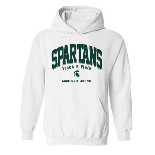 Michigan State - NCAA Women's Track & Field : Makenzie Johns - Classic Fashion Shersey Hooded Sweatshirt-0