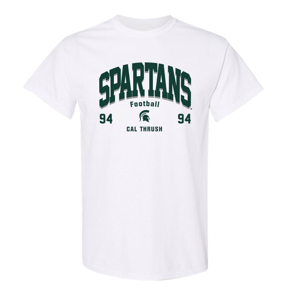 Michigan State - NCAA Football : Cal Thrush - Classic Fashion Shersey T-Shirt-0