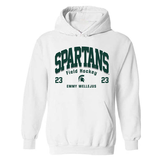 Michigan State - NCAA Women's Field Hockey : Emmy Wellejus - Classic Fashion Shersey Hooded Sweatshirt-0