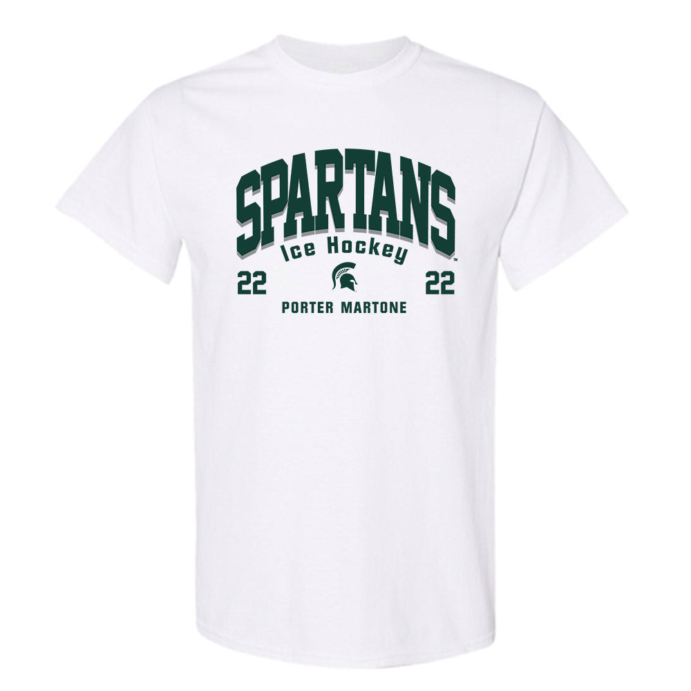 Michigan State - NCAA Men's Ice Hockey : Porter Martone - Classic Fashion Shersey T-Shirt-0