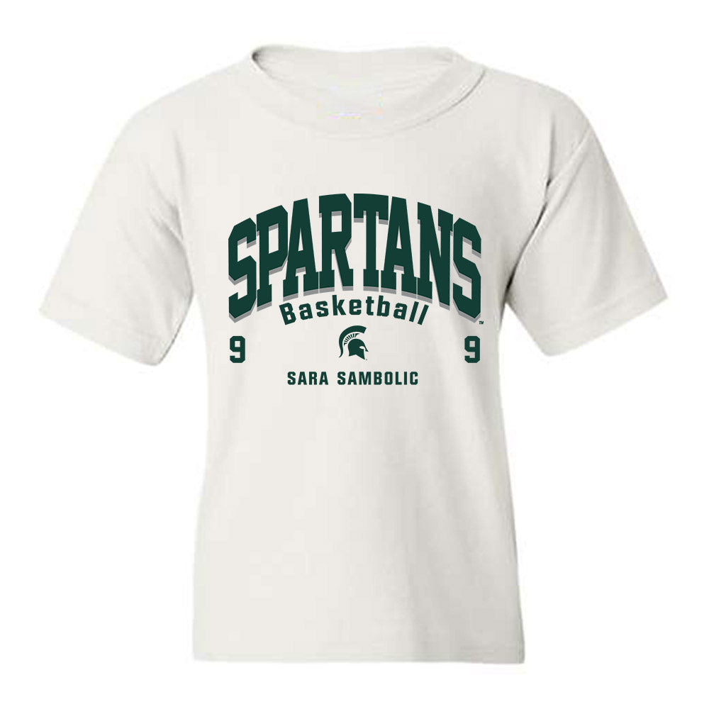 Michigan State - NCAA Women's Basketball : Sara Sambolic - Classic Fashion Shersey Youth T-Shirt-0