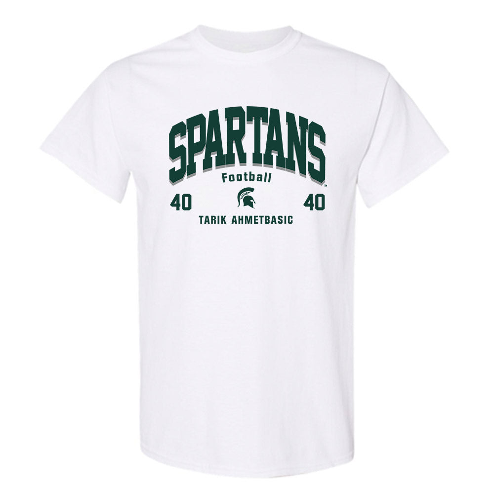 Michigan State - NCAA Football : Tarik Ahmetbasic - Classic Fashion Shersey T-Shirt-0