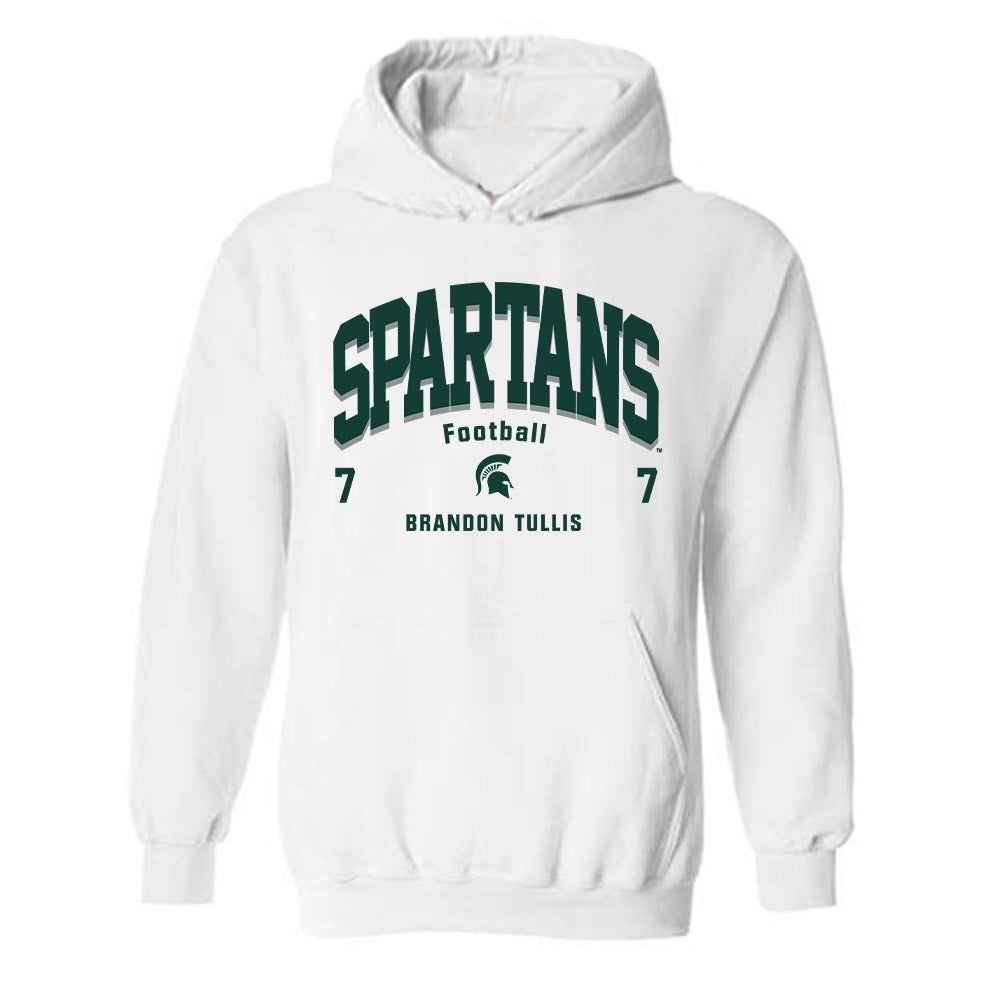 Michigan State - NCAA Football : Brandon Tullis - Classic Fashion Shersey Hooded Sweatshirt-0