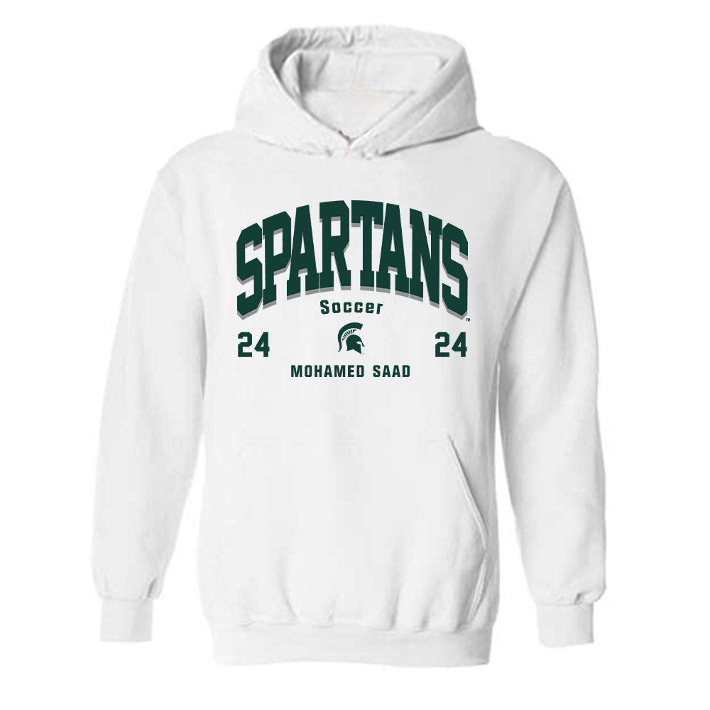Michigan State - NCAA Men's Soccer : Mohamed Saad - Classic Fashion Shersey Hooded Sweatshirt-0