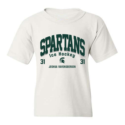 Michigan State - NCAA Men's Ice Hockey : Joshua Ravensbergen - Classic Fashion Shersey Youth T-Shirt-0