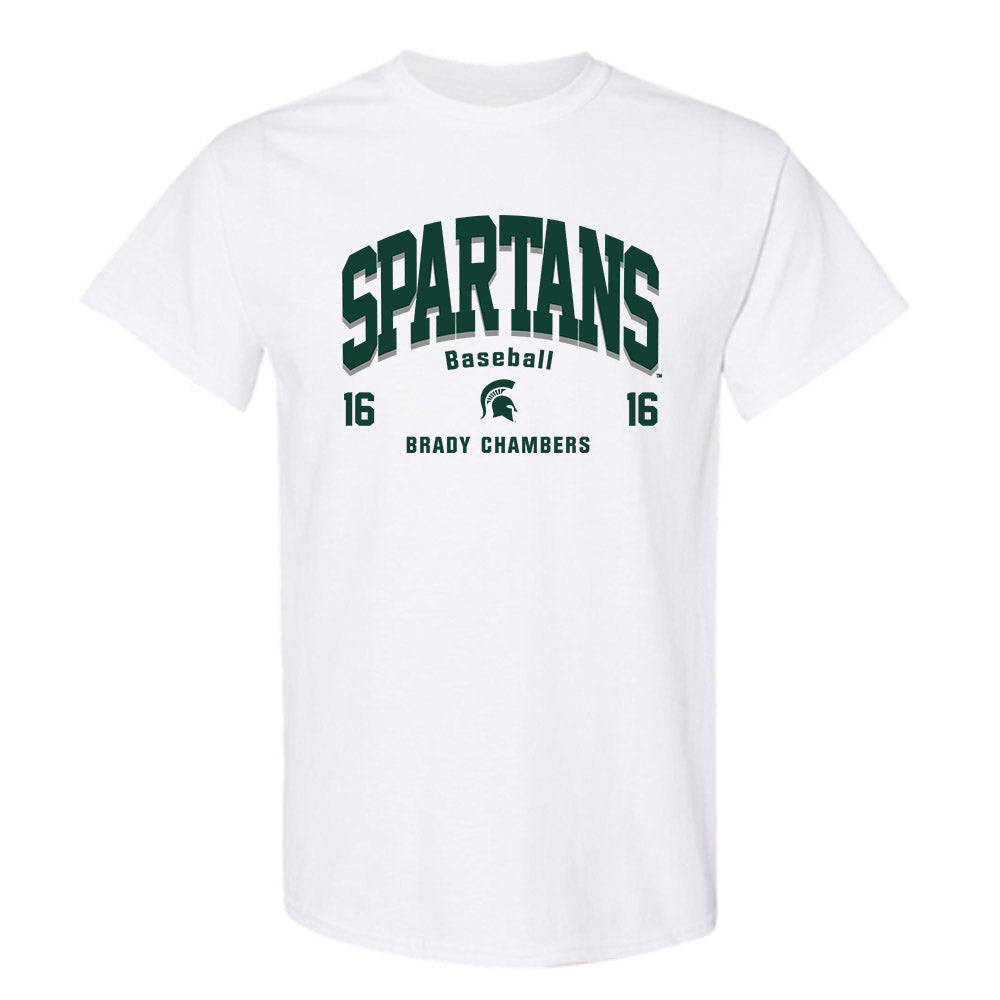 Michigan State - NCAA Baseball : Brady Chambers - Classic Fashion Shersey T-Shirt-0