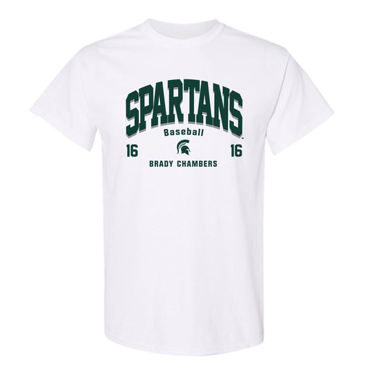 Michigan State - NCAA Baseball : Brady Chambers - Classic Fashion Shersey T-Shirt-0