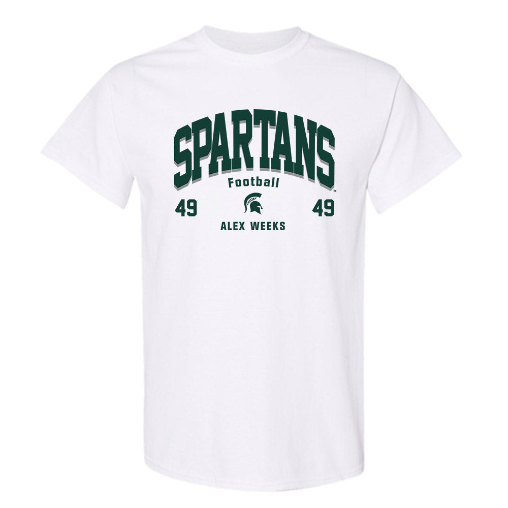 Michigan State - NCAA Football : Alex Weeks - Classic Fashion Shersey T-Shirt-0
