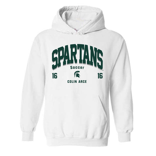 Michigan State - NCAA Men's Soccer : Colin Arce - Classic Fashion Shersey Hooded Sweatshirt