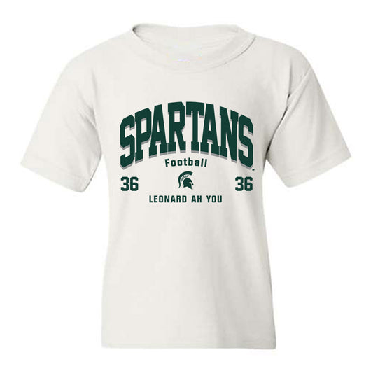 Michigan State - NCAA Football : Leonard Ah You - Classic Fashion Shersey Youth T-Shirt-0