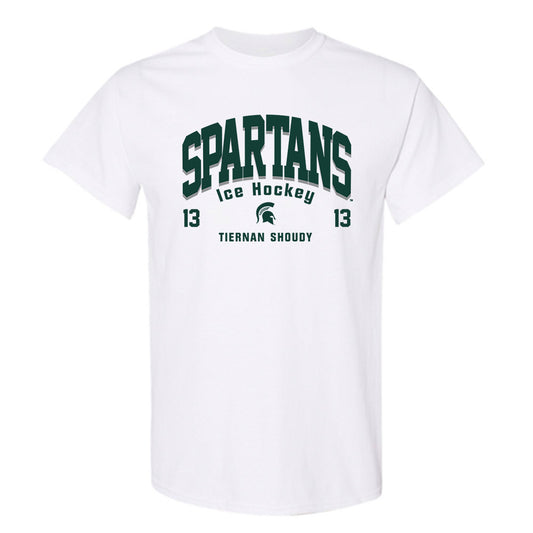 Michigan State - NCAA Men's Ice Hockey : Tiernan Shoudy - Classic Fashion Shersey T-Shirt-0