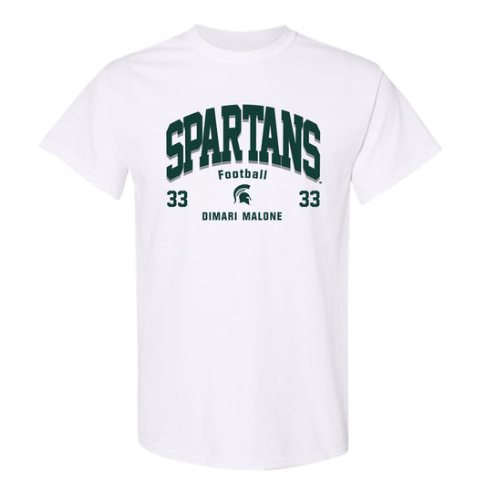 Michigan State - NCAA Football : DiMari Malone - Classic Fashion Shersey T-Shirt-0