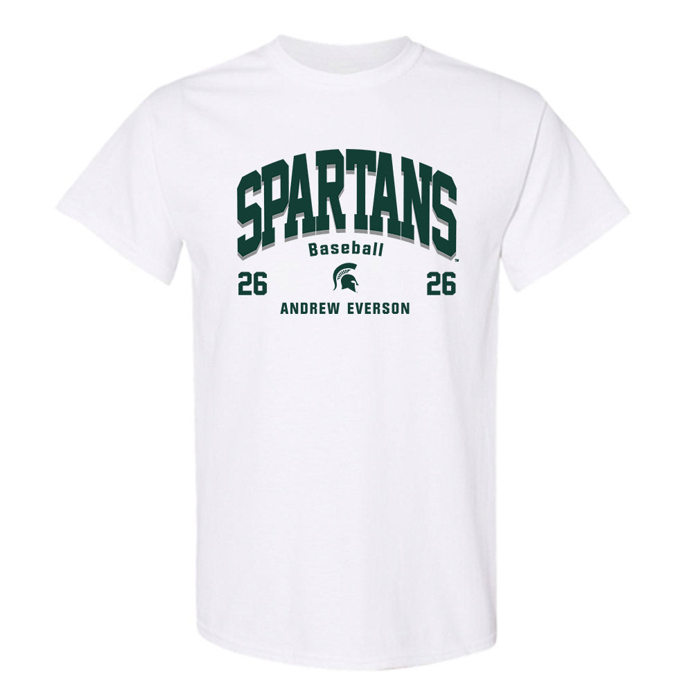 Michigan State - NCAA Baseball : Andrew Everson - Classic Fashion Shersey T-Shirt-0