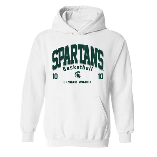 Michigan State - NCAA Men's Basketball : Denham Wojcik - Classic Fashion Shersey Hooded Sweatshirt-0