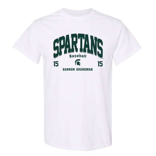 Michigan State - NCAA Baseball : Gannon Grundman - Classic Fashion Shersey T-Shirt-0