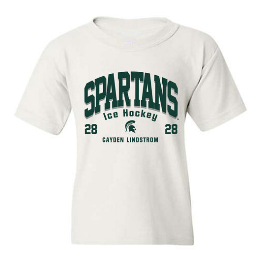 Michigan State - NCAA Men's Ice Hockey : Cayden Lindstrom - Classic Fashion Shersey Youth T-Shirt-0