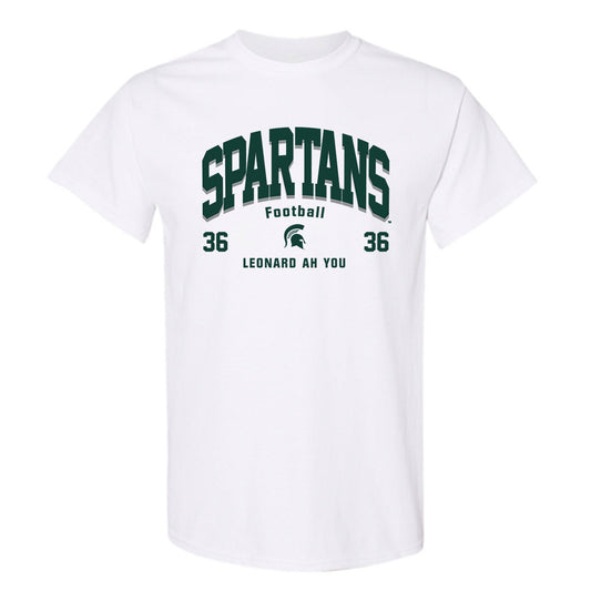 Michigan State - NCAA Football : Leonard Ah You - Classic Fashion Shersey T-Shirt-0