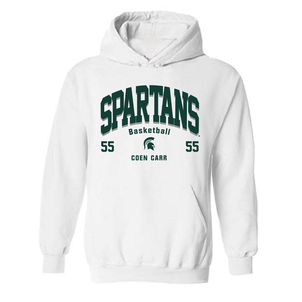 Michigan State - NCAA Men's Basketball : Coen Carr - Classic Fashion Shersey Hooded Sweatshirt-0