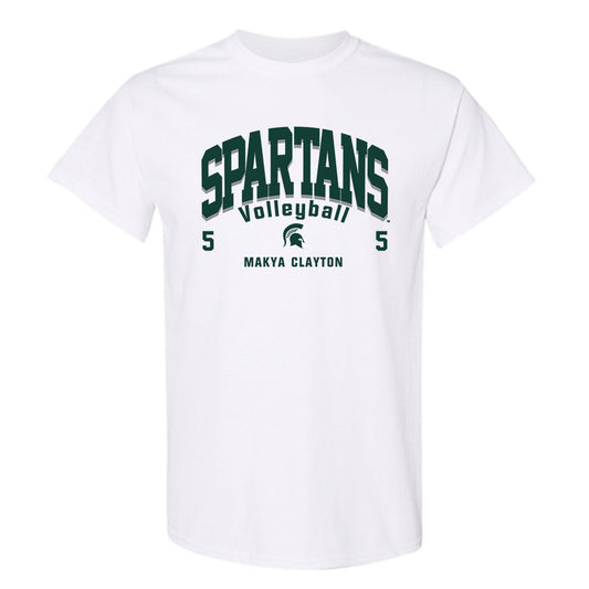 Michigan State - NCAA Women's Volleyball : Makya Clayton - Classic Fashion Shersey T-Shirt-0