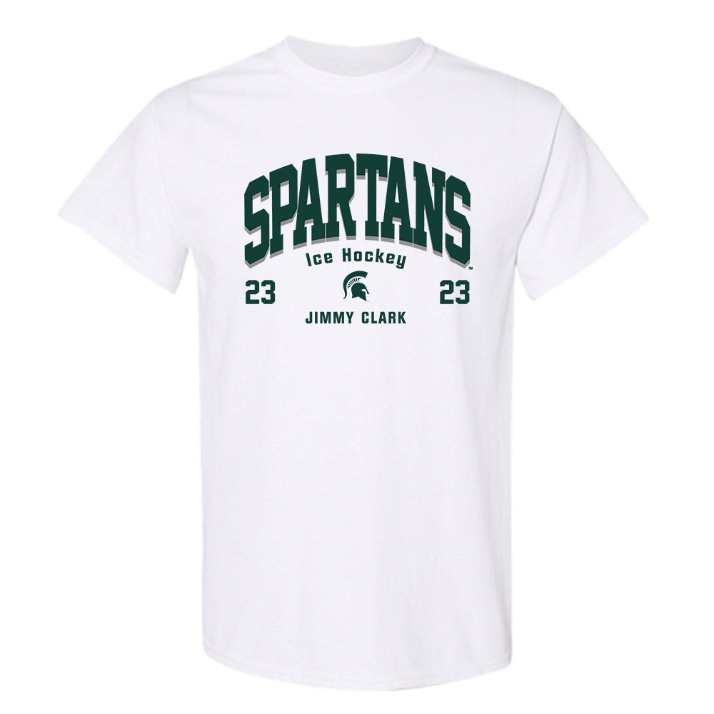 Michigan State - NCAA Men's Ice Hockey : Jimmy Clark - Classic Fashion Shersey T-Shirt-0