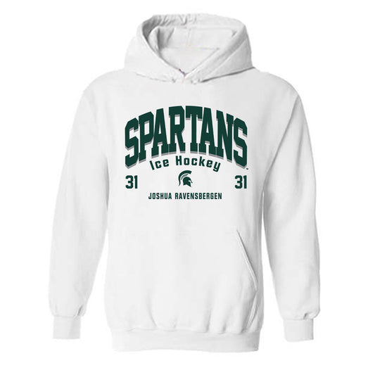 Michigan State - NCAA Men's Ice Hockey : Joshua Ravensbergen - Classic Fashion Shersey Hooded Sweatshirt-0