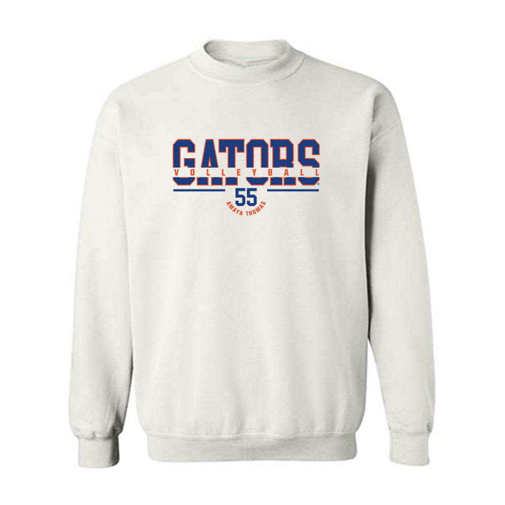 Florida - NCAA Women's Volleyball : Amaya Thomas - Classic Fashion Shersey Crewneck Sweatshirt-0