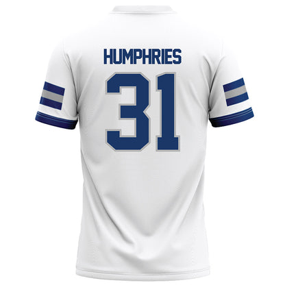 Drake - NCAA Football : Nicholas Humphries - White Football Jersey-1
