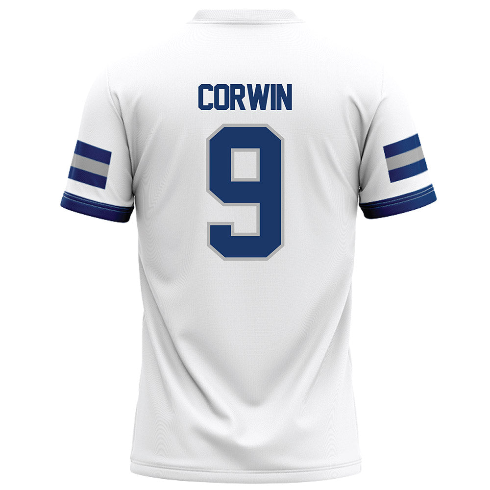 Drake - NCAA Football : Ian Corwin - White Football Jersey-1