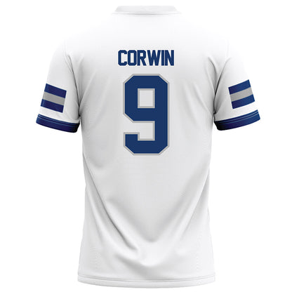 Drake - NCAA Football : Ian Corwin - White Football Jersey-1