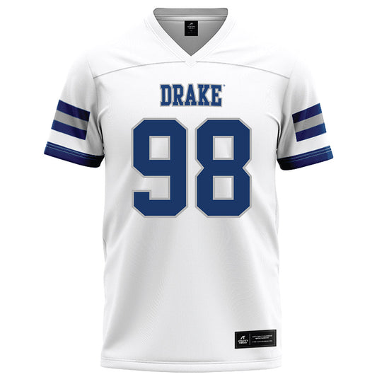 Drake - NCAA Football : Kannon Matthews - White Football Jersey-0