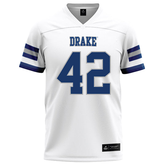 Drake - NCAA Football : Jason Samis - White Football Jersey-0
