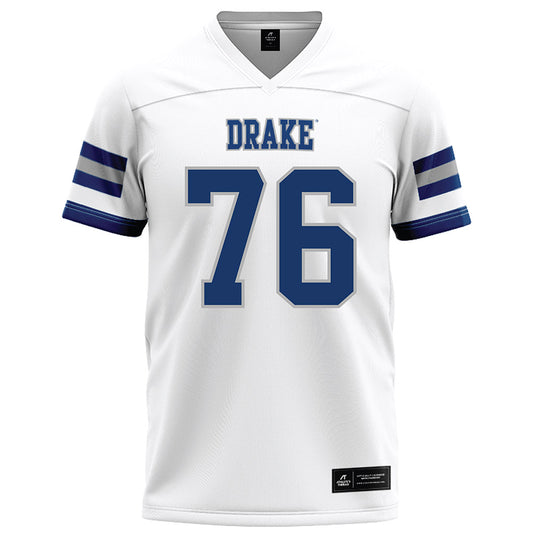 Drake - NCAA Football : Jackson Reasoner - White Football Jersey-0