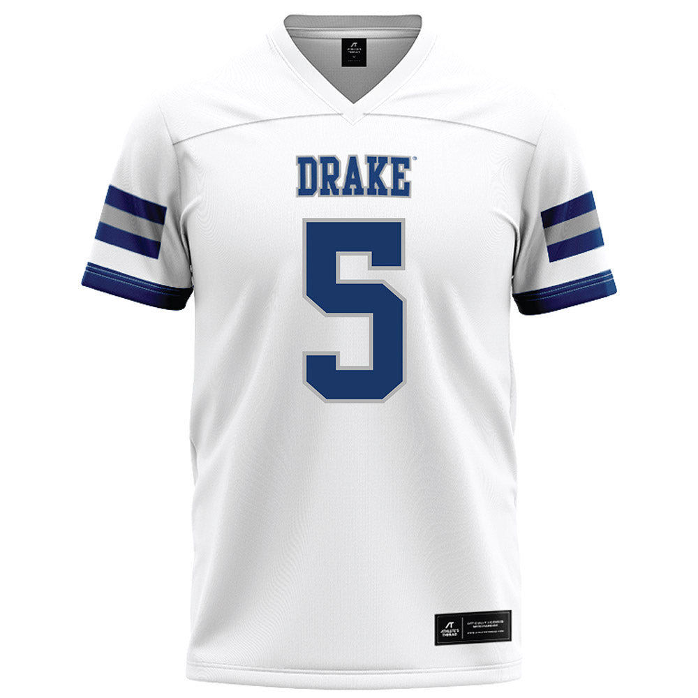 Drake - NCAA Football : Tommy Williams - White Football Jersey-0