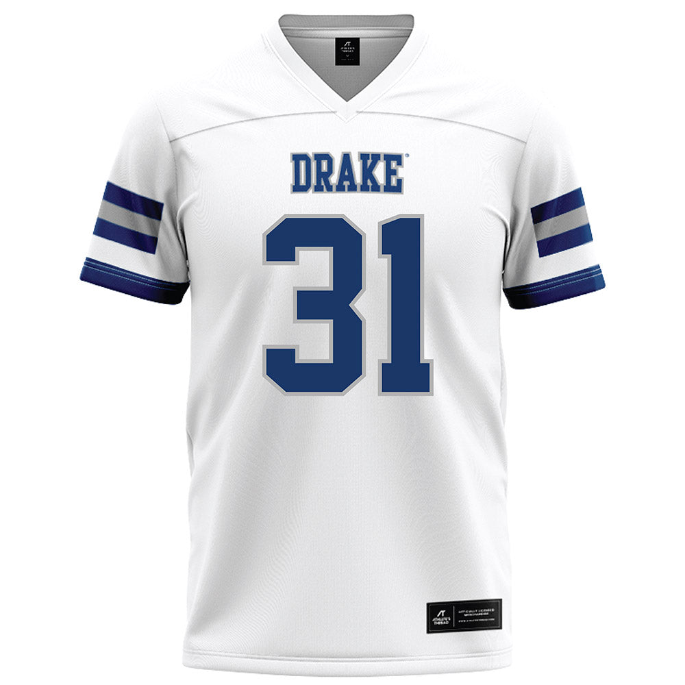 Drake - NCAA Football : Nicholas Humphries - White Football Jersey-0