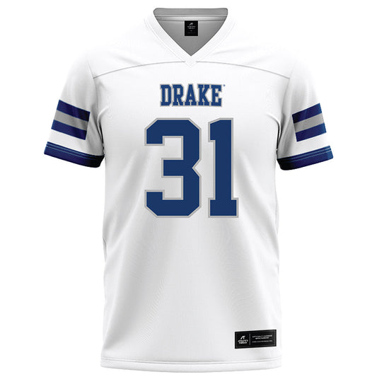 Drake - NCAA Football : Nicholas Humphries - White Football Jersey-0