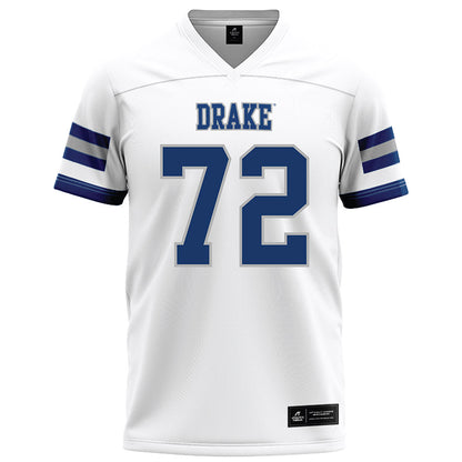 Drake - NCAA Football : William Kowalewski - White Football Jersey-0