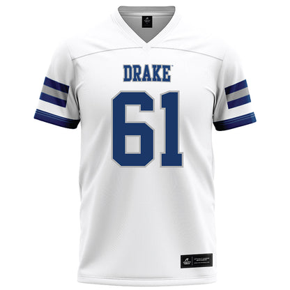 Drake - NCAA Football : Daniel Bowers - White Football Jersey-0