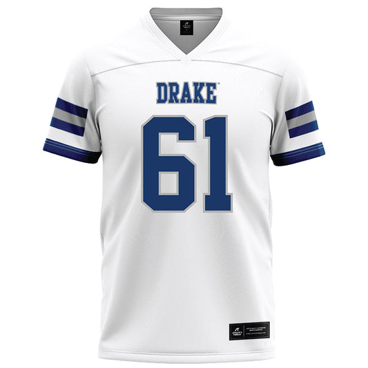 Drake - NCAA Football : Daniel Bowers - White Football Jersey-0