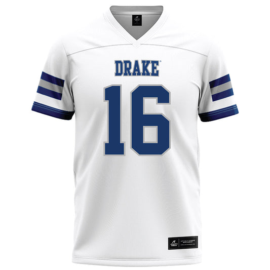 Drake - NCAA Football : Aidan Garcia - White Football Jersey-0
