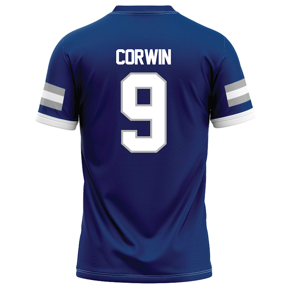 Drake - NCAA Football : Ian Corwin - Royal Football Jersey
