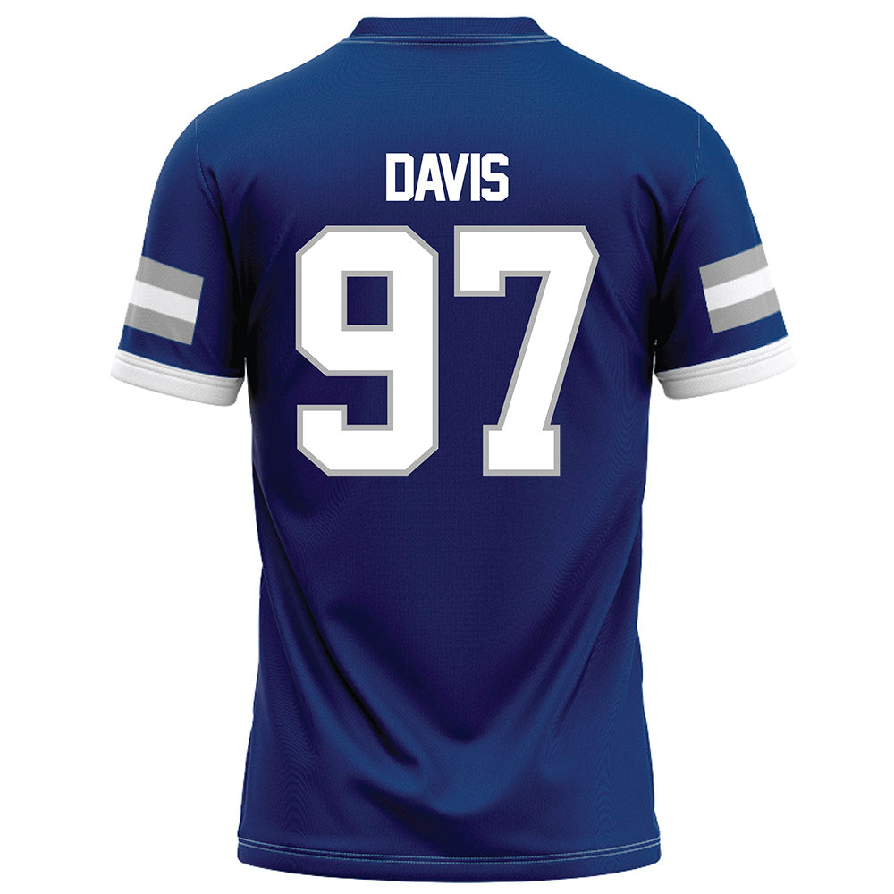 Drake - NCAA Football : Devyn Davis - Royal Football Jersey-1