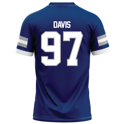 Drake - NCAA Football : Devyn Davis - Royal Football Jersey-1