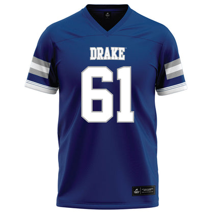 Drake - NCAA Football : Daniel Bowers - Royal Football Jersey